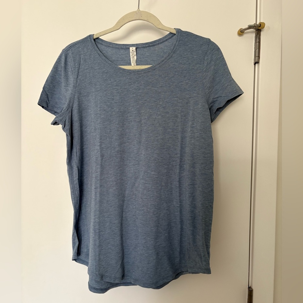 Lululemon Light Heathered Blue Short Sleeve Tee